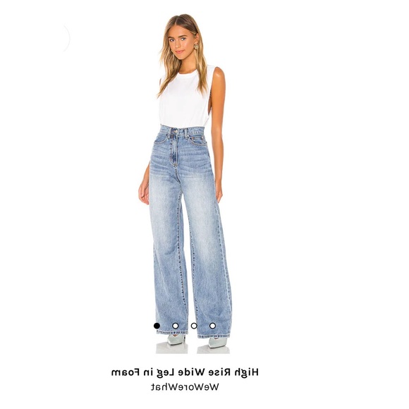 We Wore What High Rise Wide Leg denim in Foam Size 25 - Picture 13 of 14